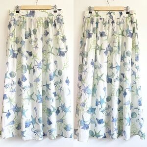 NWT Elie Tahari Seashell Maxi Skirt Large